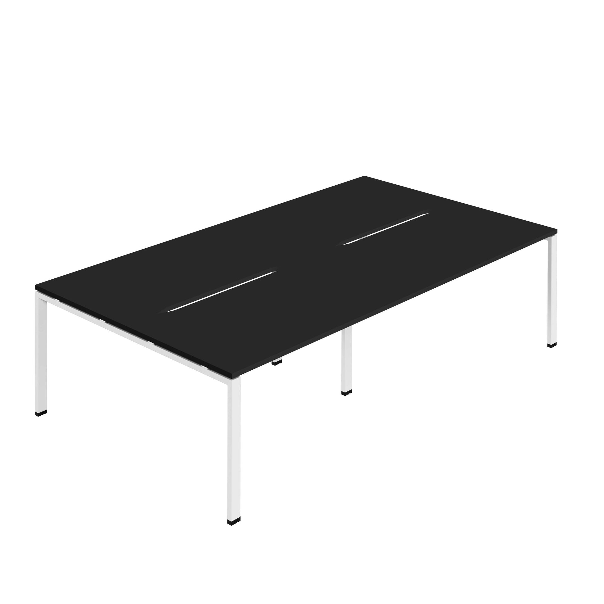 Synergy 4P Bench Desk|1200X800mm|GoalPost|Black/White
