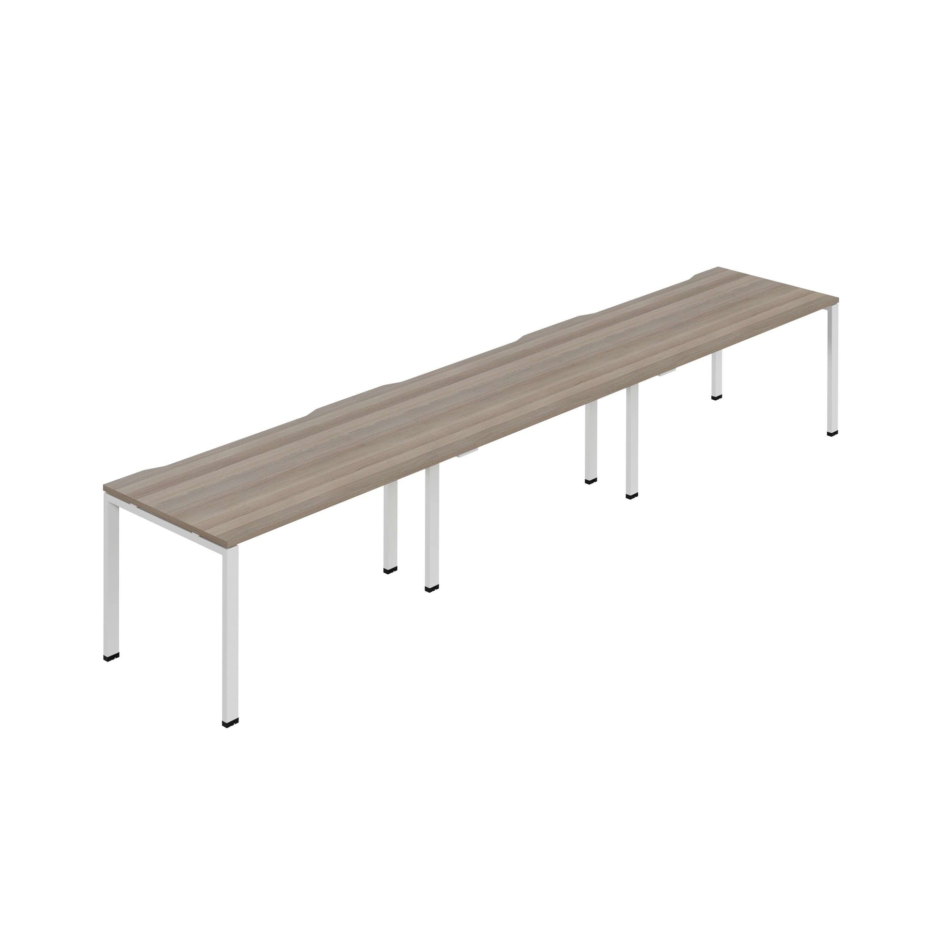Synergy 3SP Bench Desk|1200X800mm|GoalPost|Grey Oak/White
