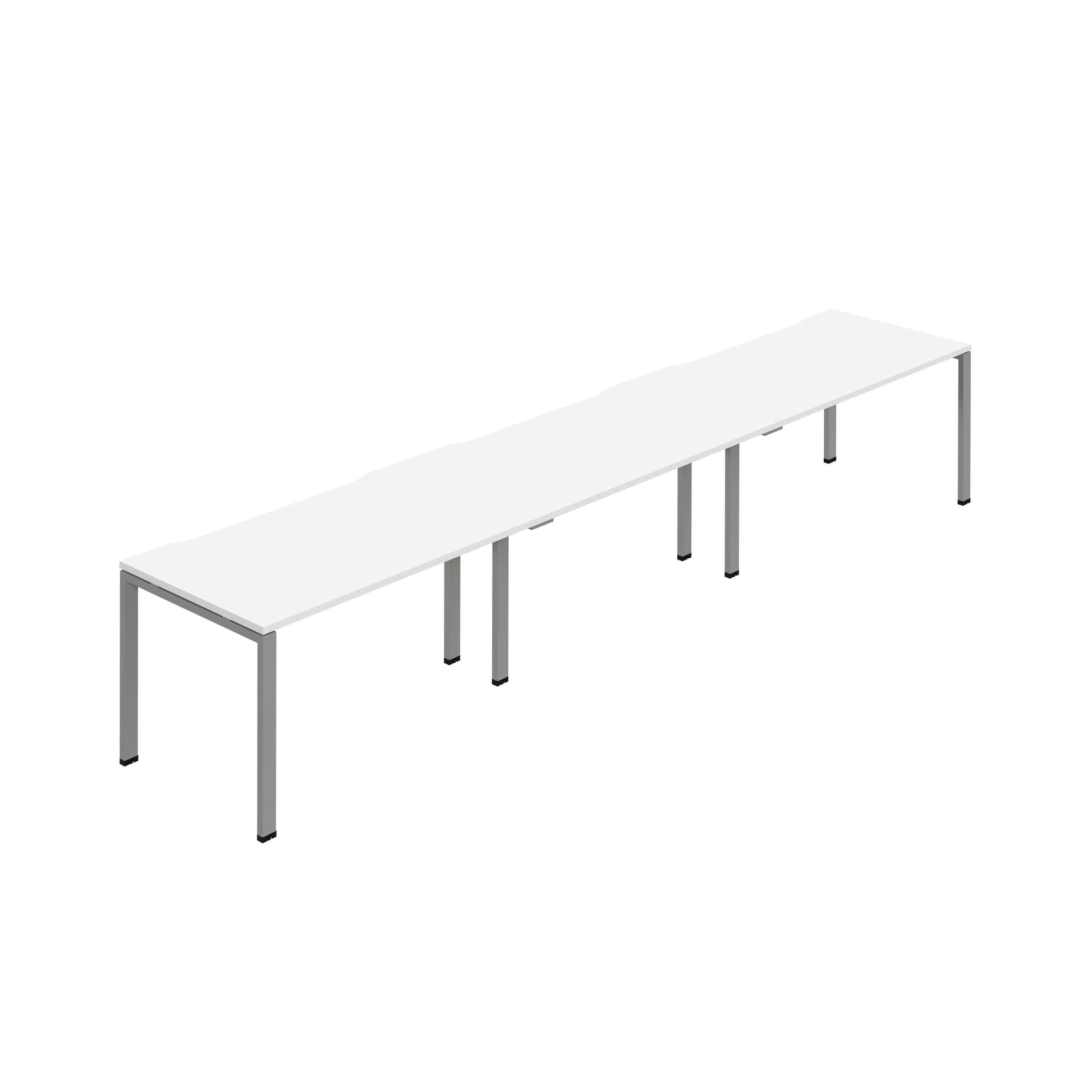 Synergy 3SP Bench Desk|1200X800mm|GoalPost|White/Silver
