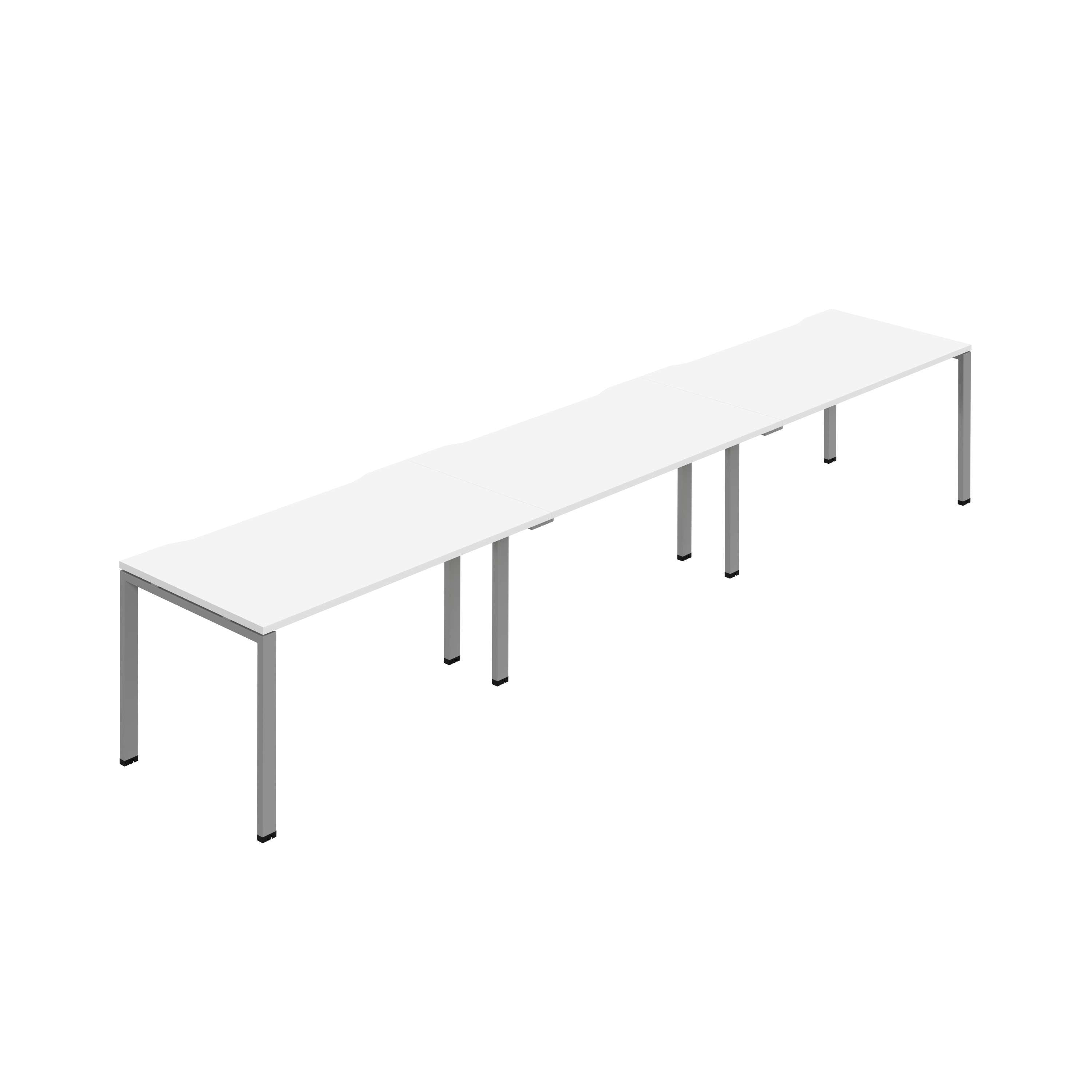 Synergy 3SP Bench Desk|1200X800mm|GoalPost|White/Silver
