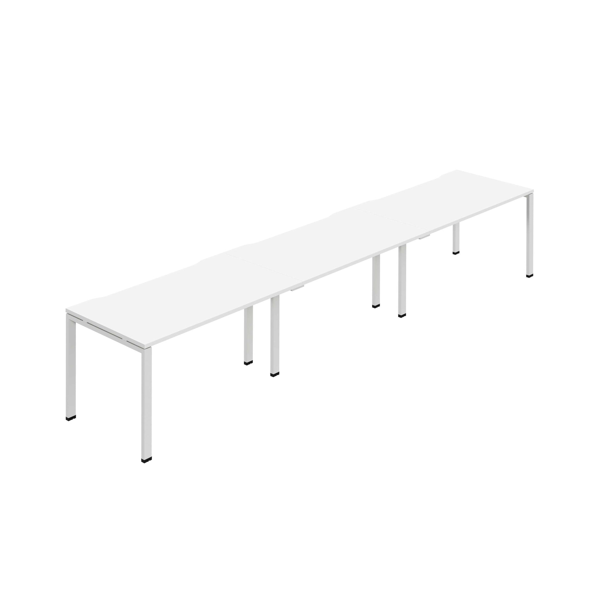 Synergy 3SP Bench Desk|1200X800mm|GoalPost|White/White