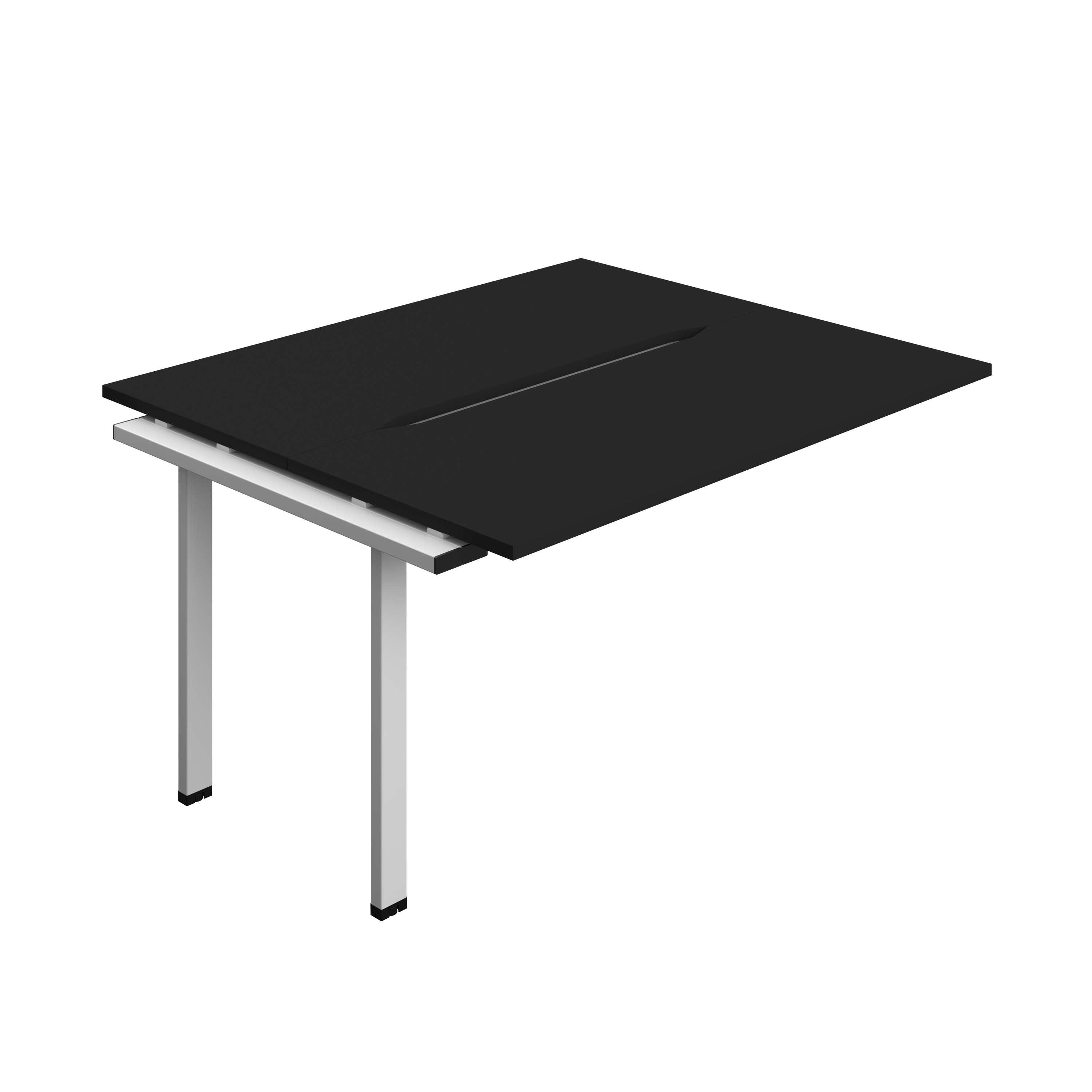 Synergy Bench Extension with Cut Out: 2 Person (FSC) : 1400 | 700 | Black/Silver
