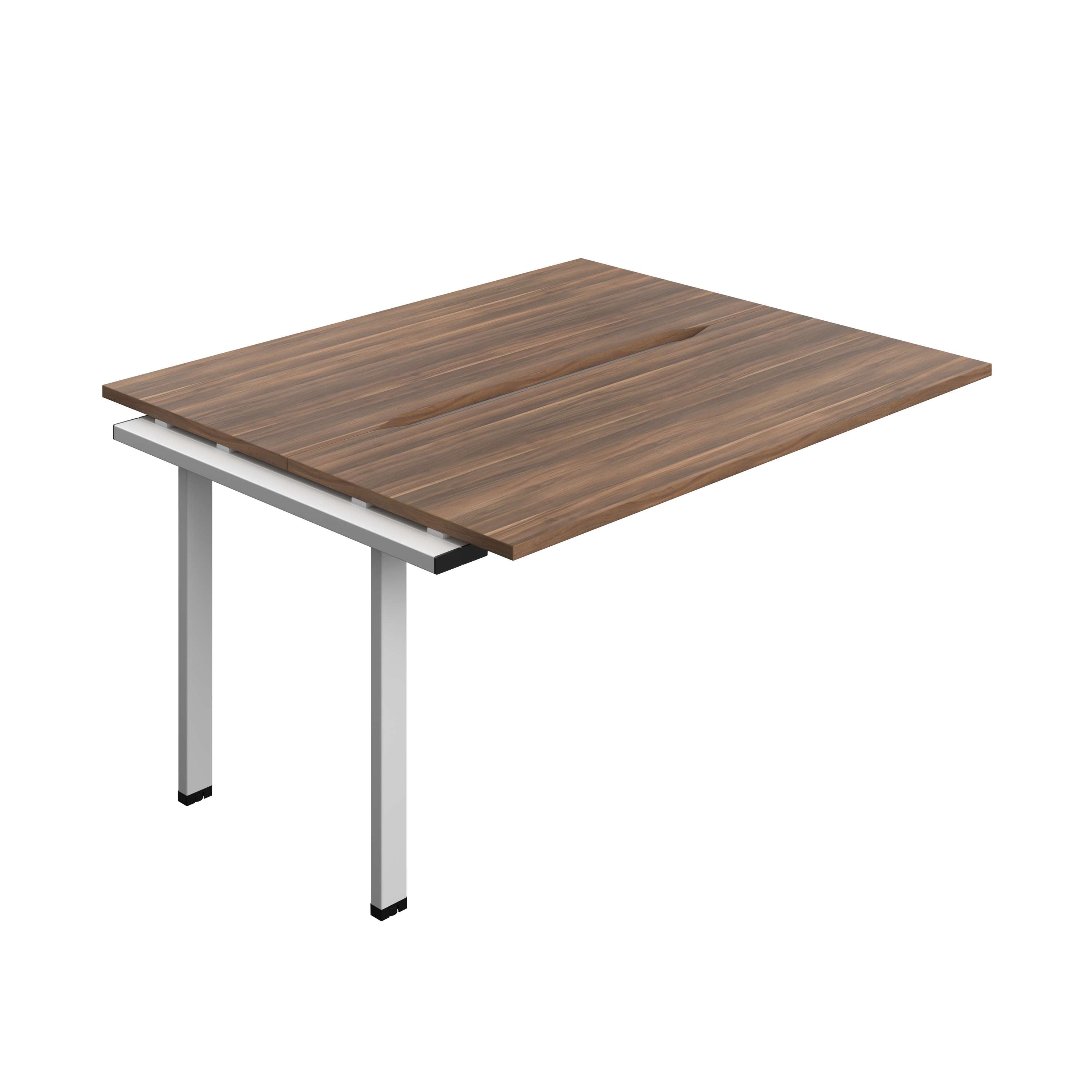 Synergy Bench Extension with Cut Out: 2 Person (FSC) : 1400 | 700 | Dark Walnut/Silver