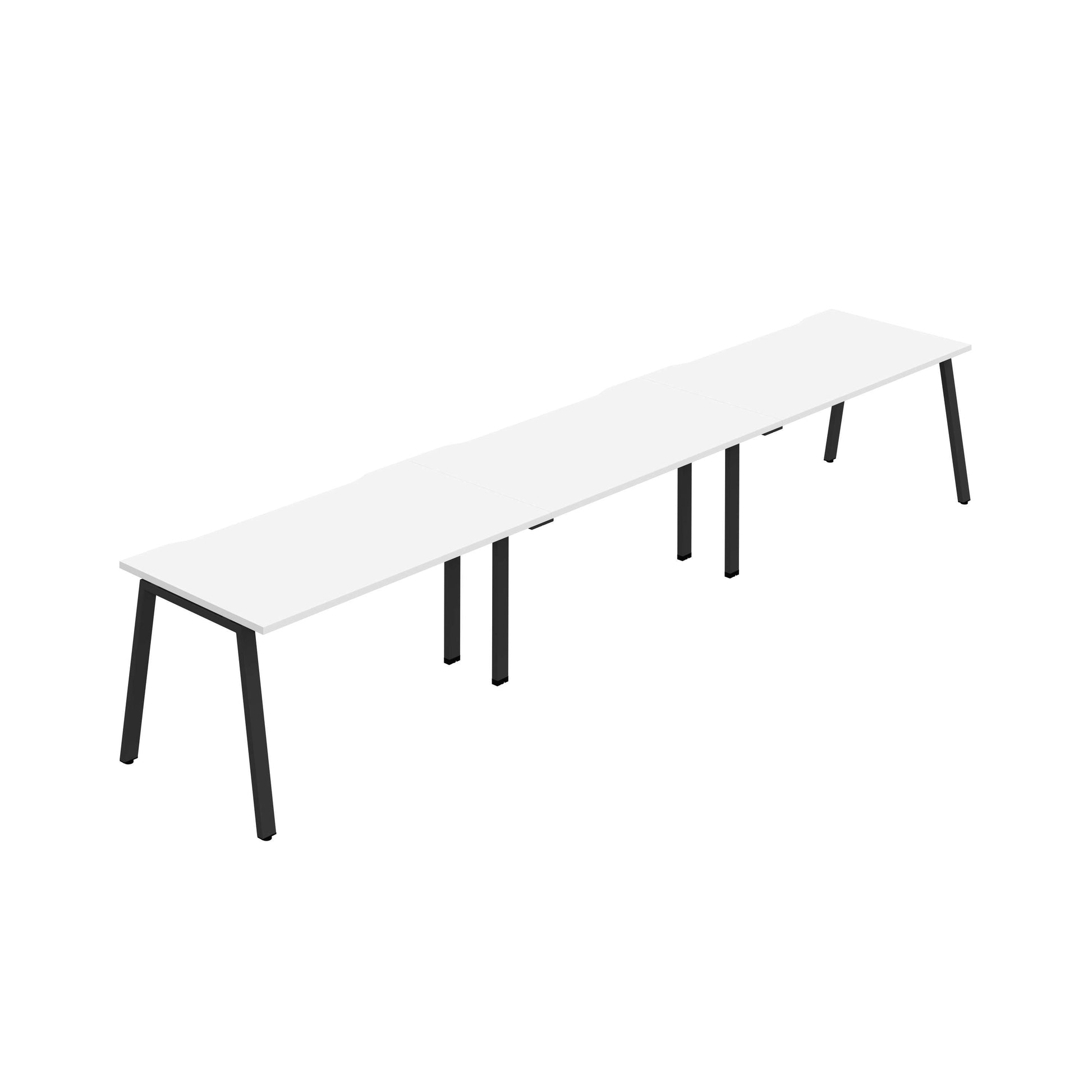 Synergy 3SP Bench Desk|1400X800mm|A-Frame|White/Black