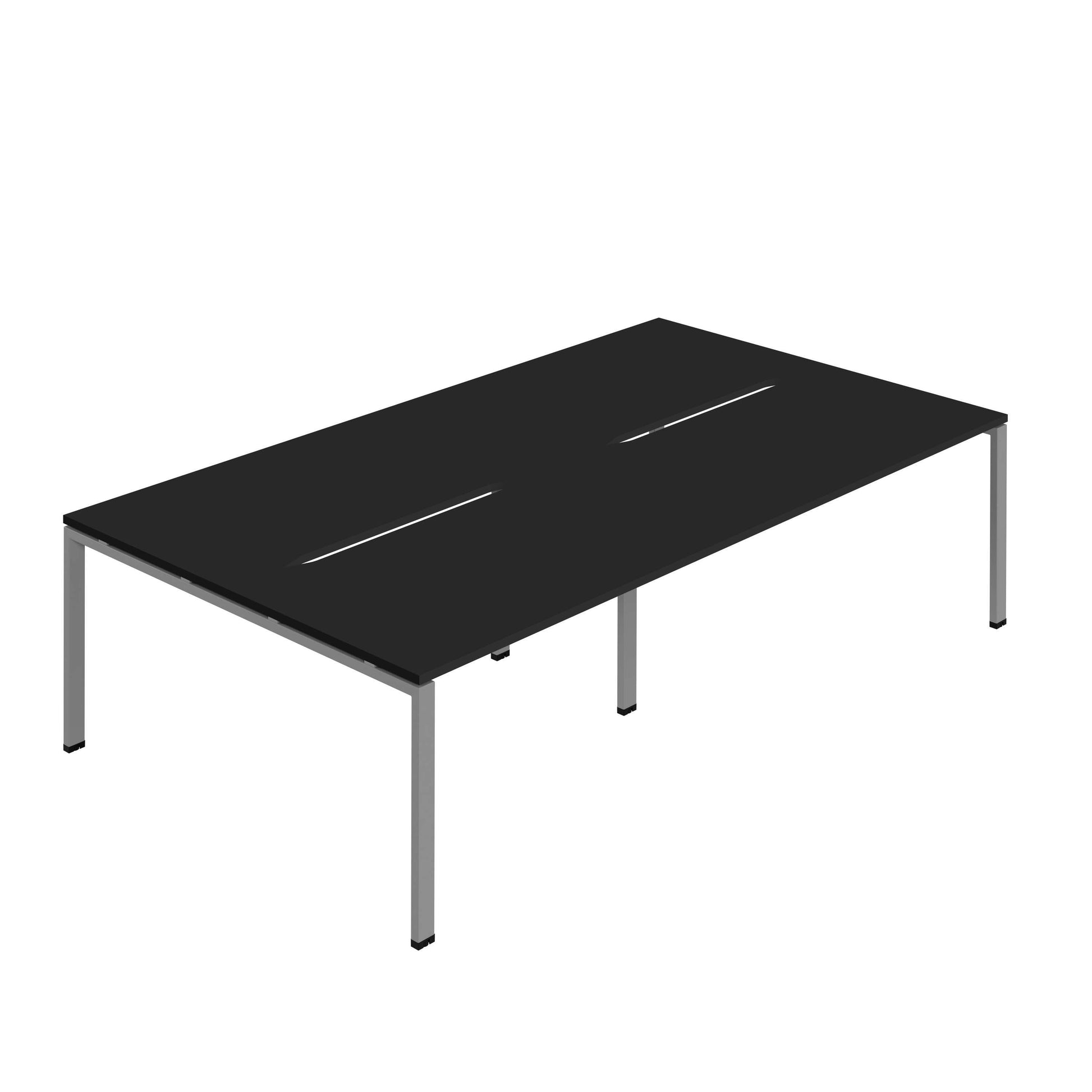 Synergy 4P Bench Desk|1400X800mm|GoalPost|Black/Silver