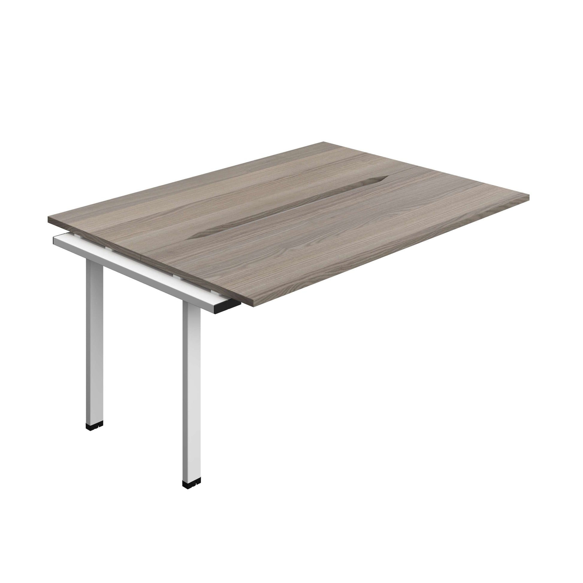 Synergy Bench Extension with Cut Out: 2 Person (FSC) : 1600 | 600 | Grey Oak/White