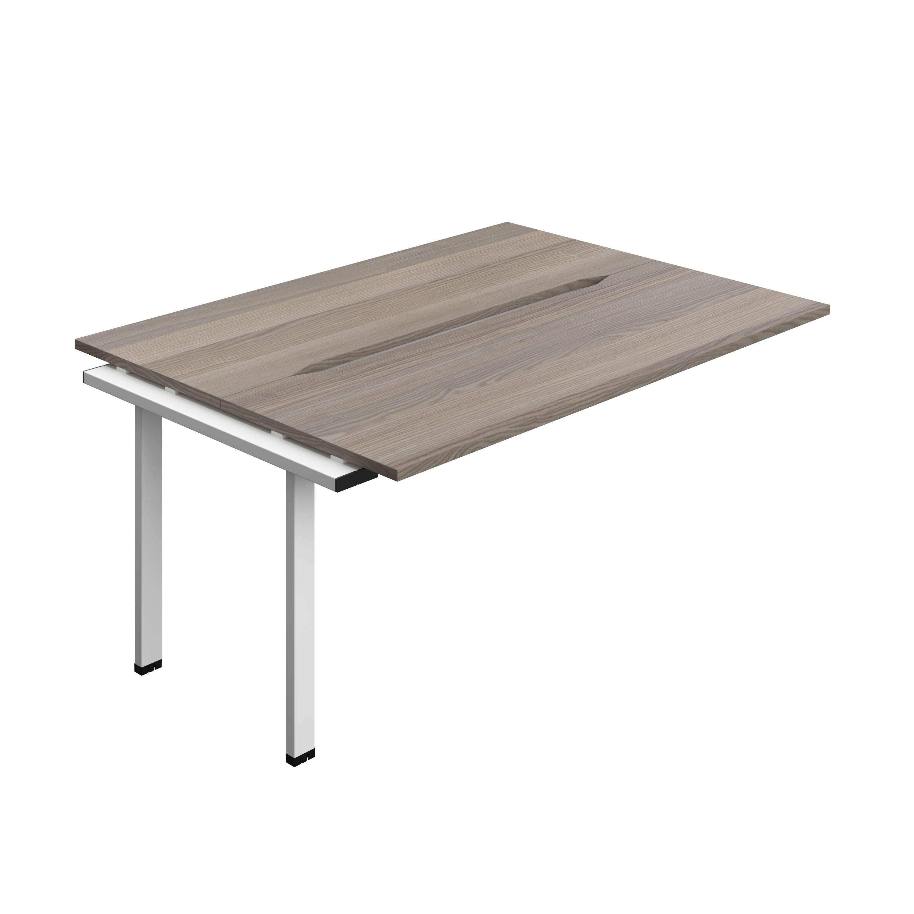 Synergy Bench Extension with Cut Out: 2 Person (FSC) : 1600 | 600 | Grey Oak/White