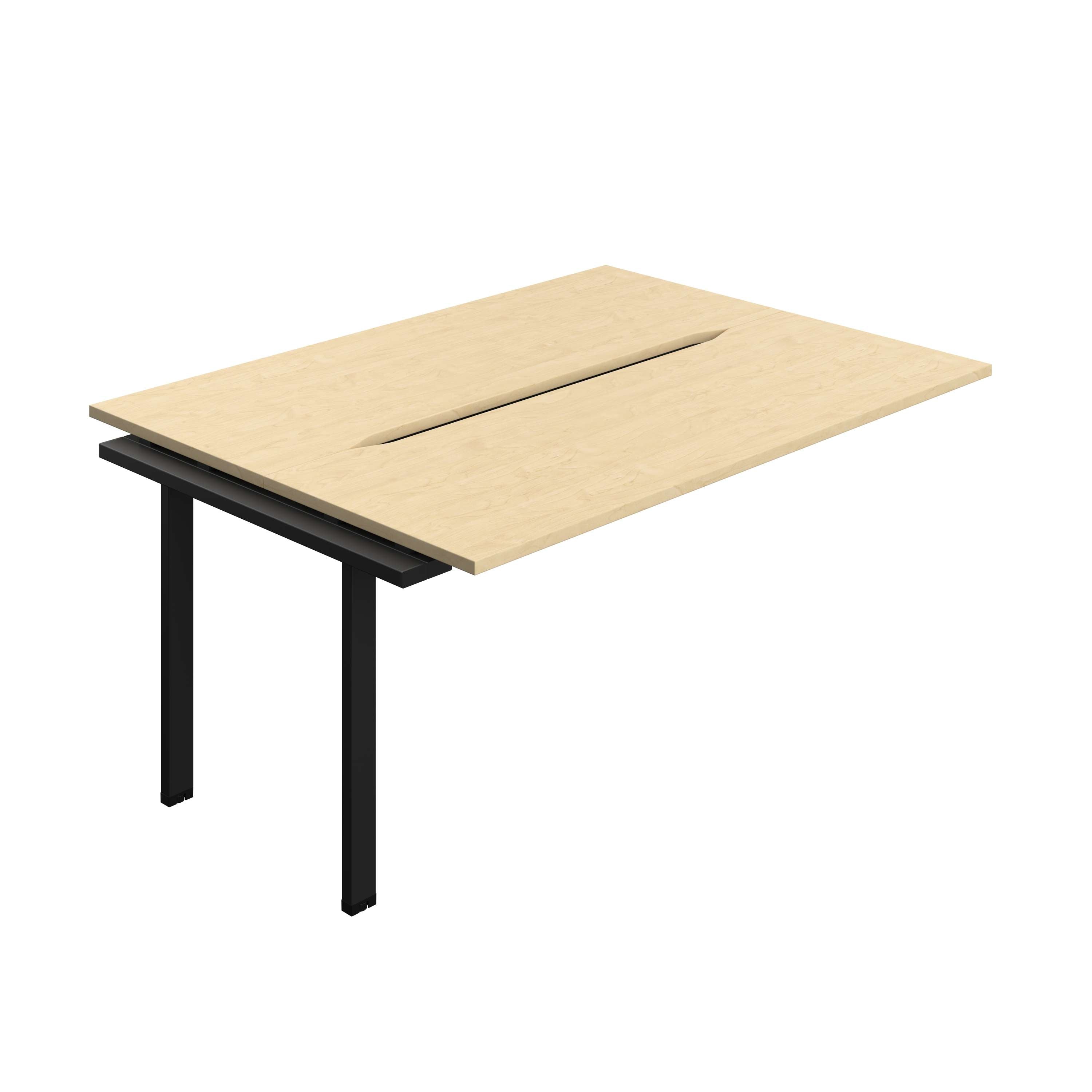 Synergy Bench Extension with Cut Out: 2 Person (FSC) : 1600 | 600 | Maple/Black