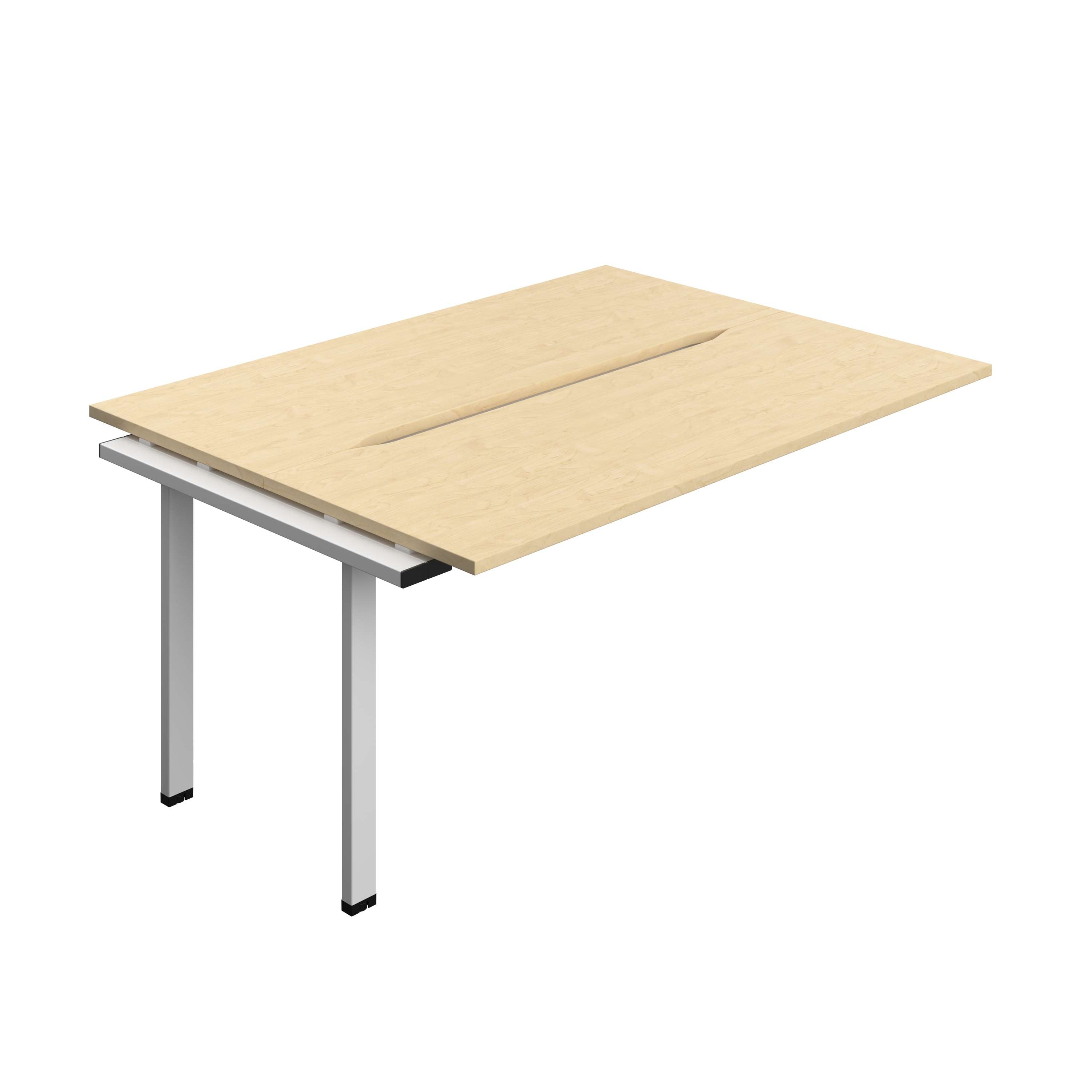 Synergy Bench Extension with Cut Out: 2 Person (FSC) : 1600 | 600 | Maple/Silver