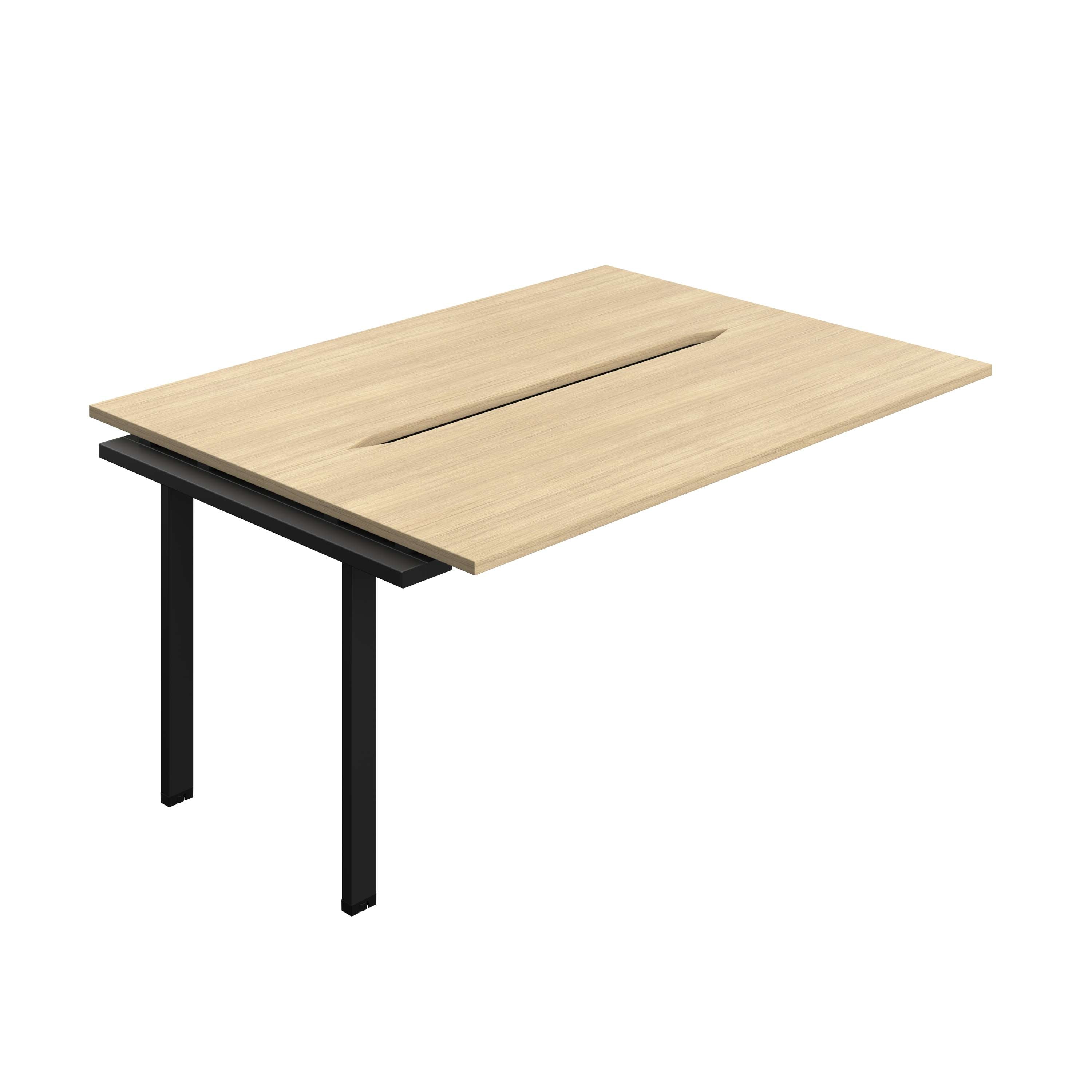 Synergy Bench Extension with Cut Out: 2 Person (FSC) : 1600 | 600 | Nova Oak/Black