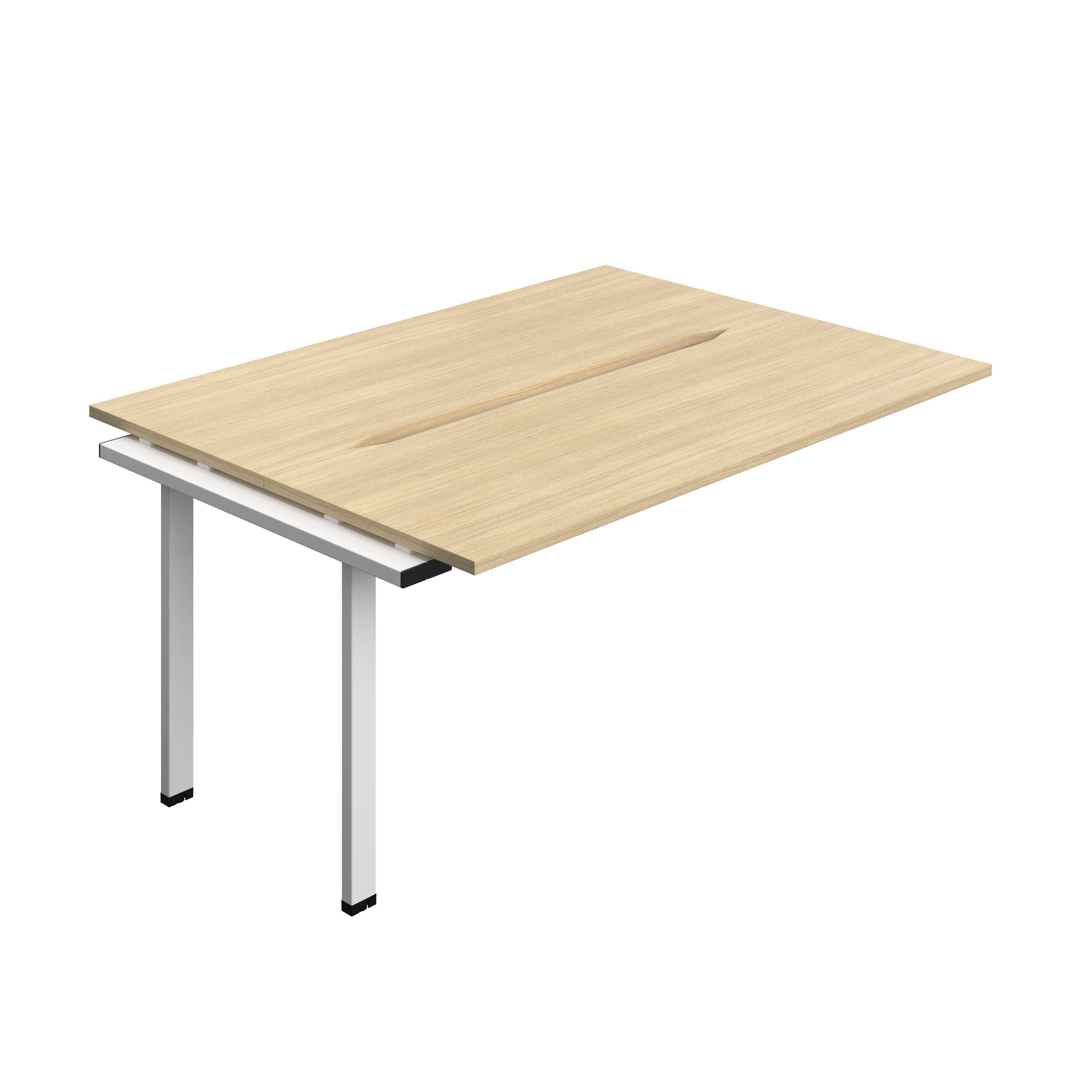 Synergy Bench Extension with Cut Out: 2 Person (FSC) : 1600 | 600 | Nova Oak/White
