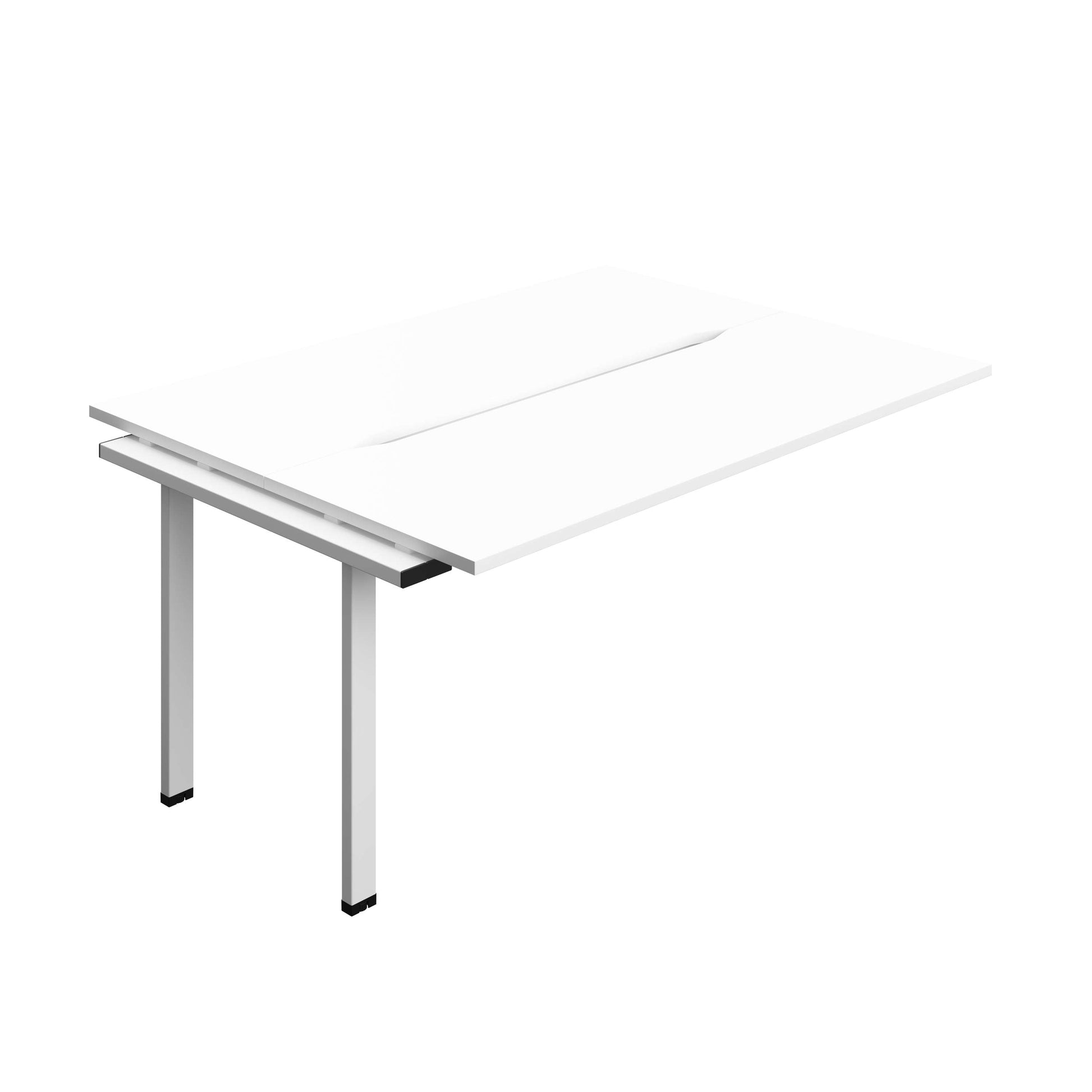 Synergy Bench Extension with Cut Out: 2 Person (FSC) : 1600 | 700 | White/White