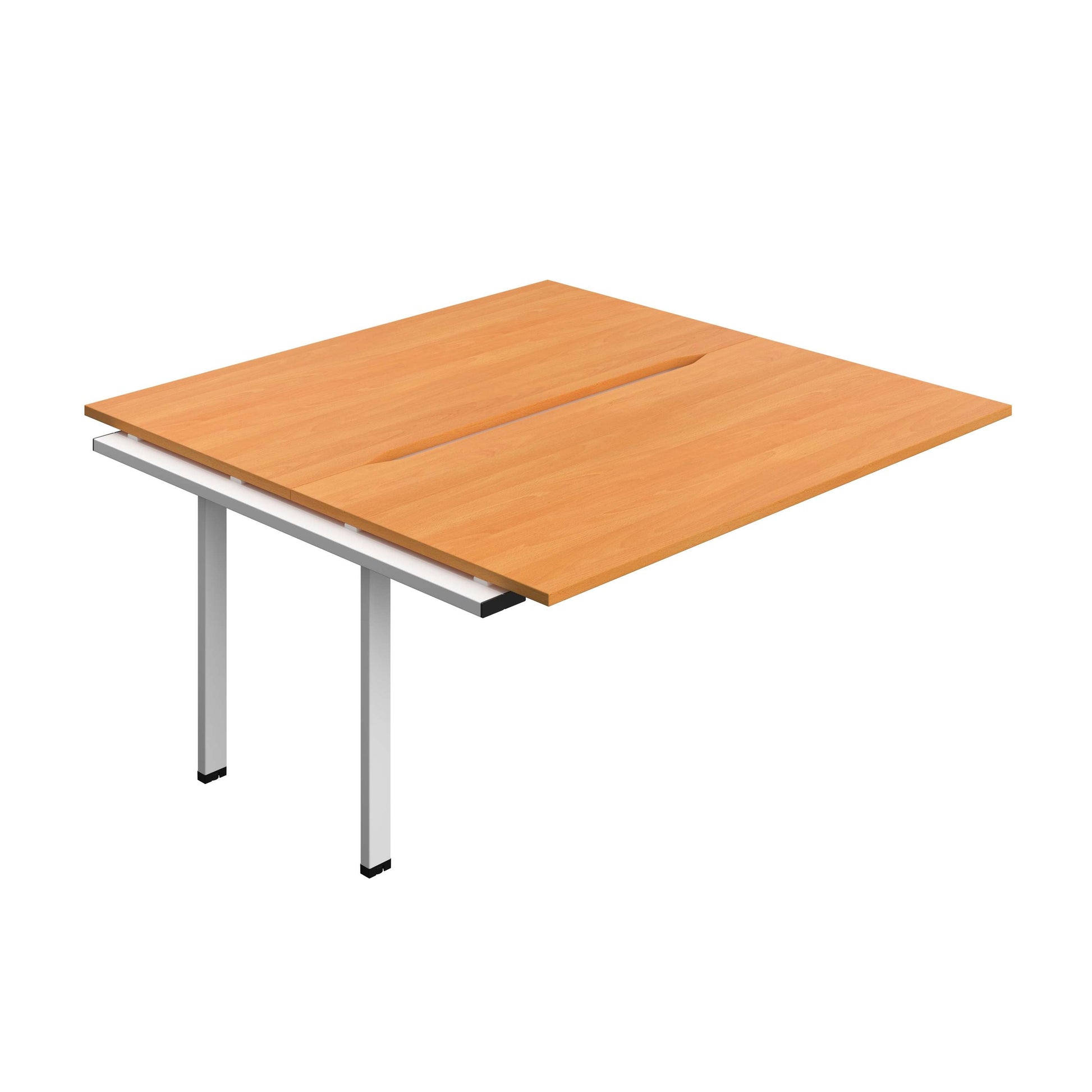 Synergy Bench Extension with Cut Out: 2 Person (FSC) : 1600 | 800 | Beech/White