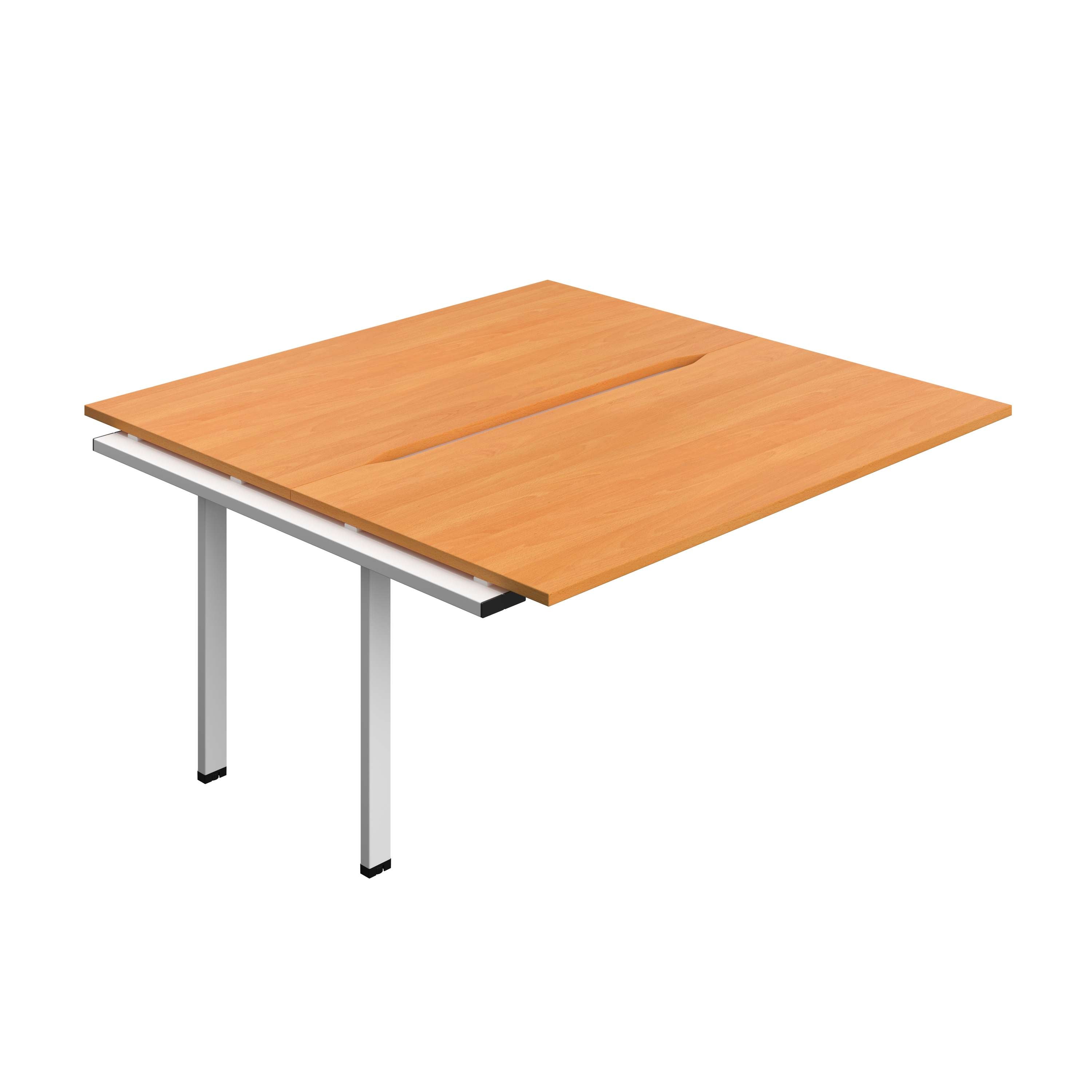Synergy Bench Extension with Cut Out: 2 Person (FSC) : 1600 | 800 | Beech/White