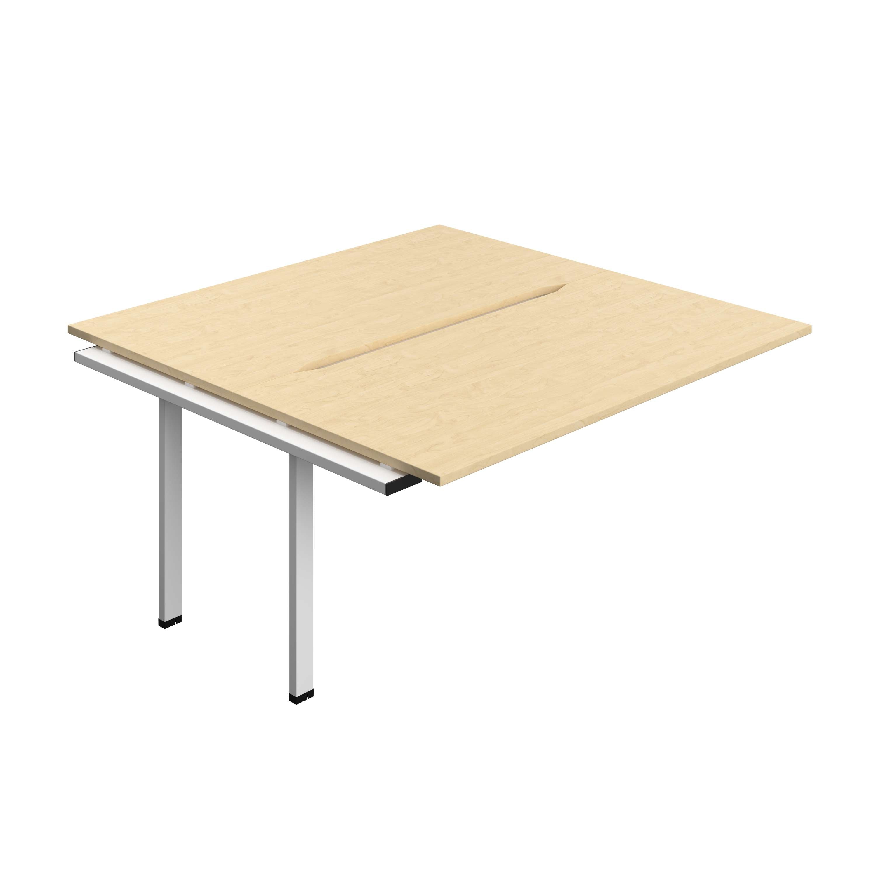 Synergy Bench Extension with Cut Out: 2 Person (FSC) : 1600 | 800 | Maple/White