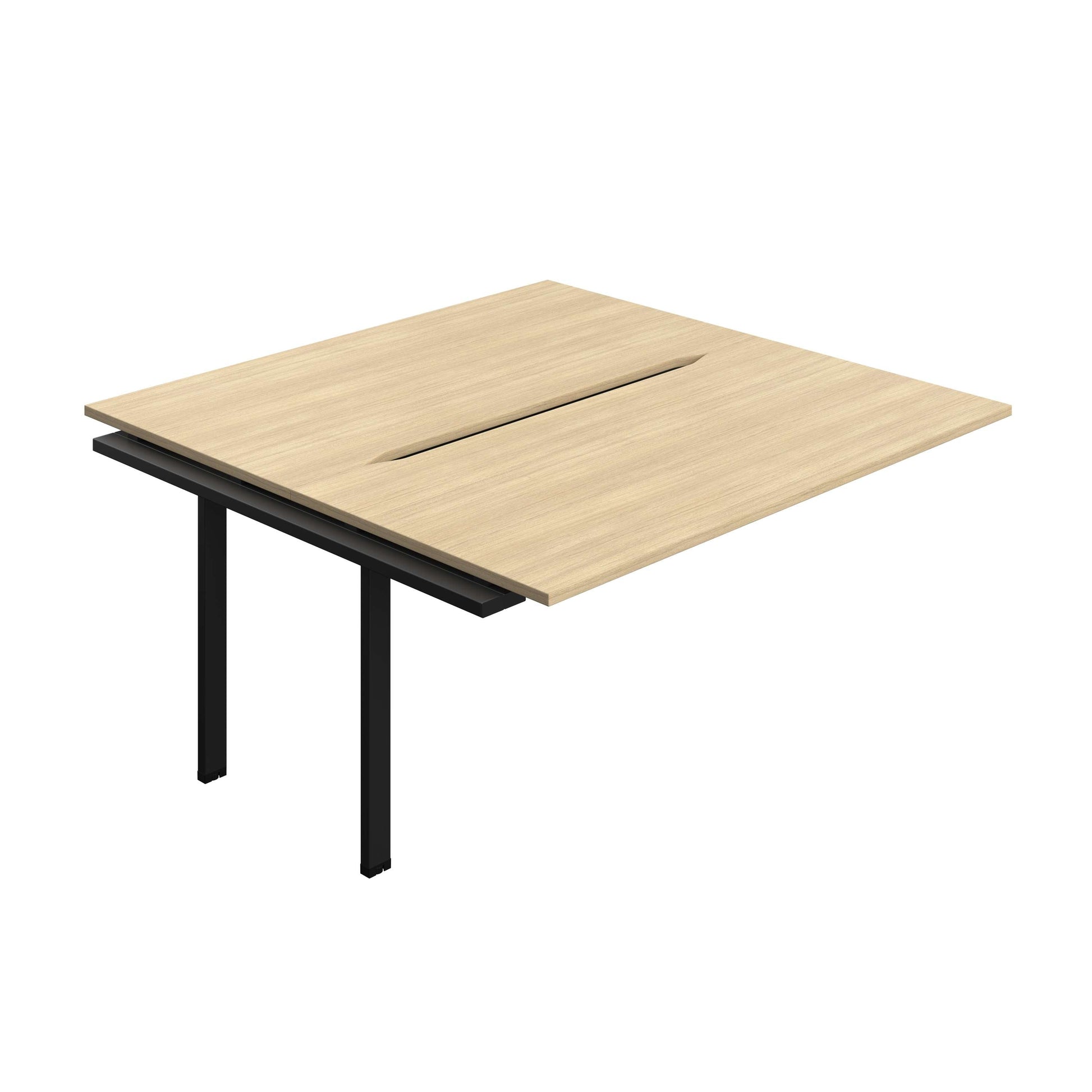 Synergy Bench Extension with Cut Out: 2 Person (FSC) : 1600 | 800 | Nova Oak/Black
