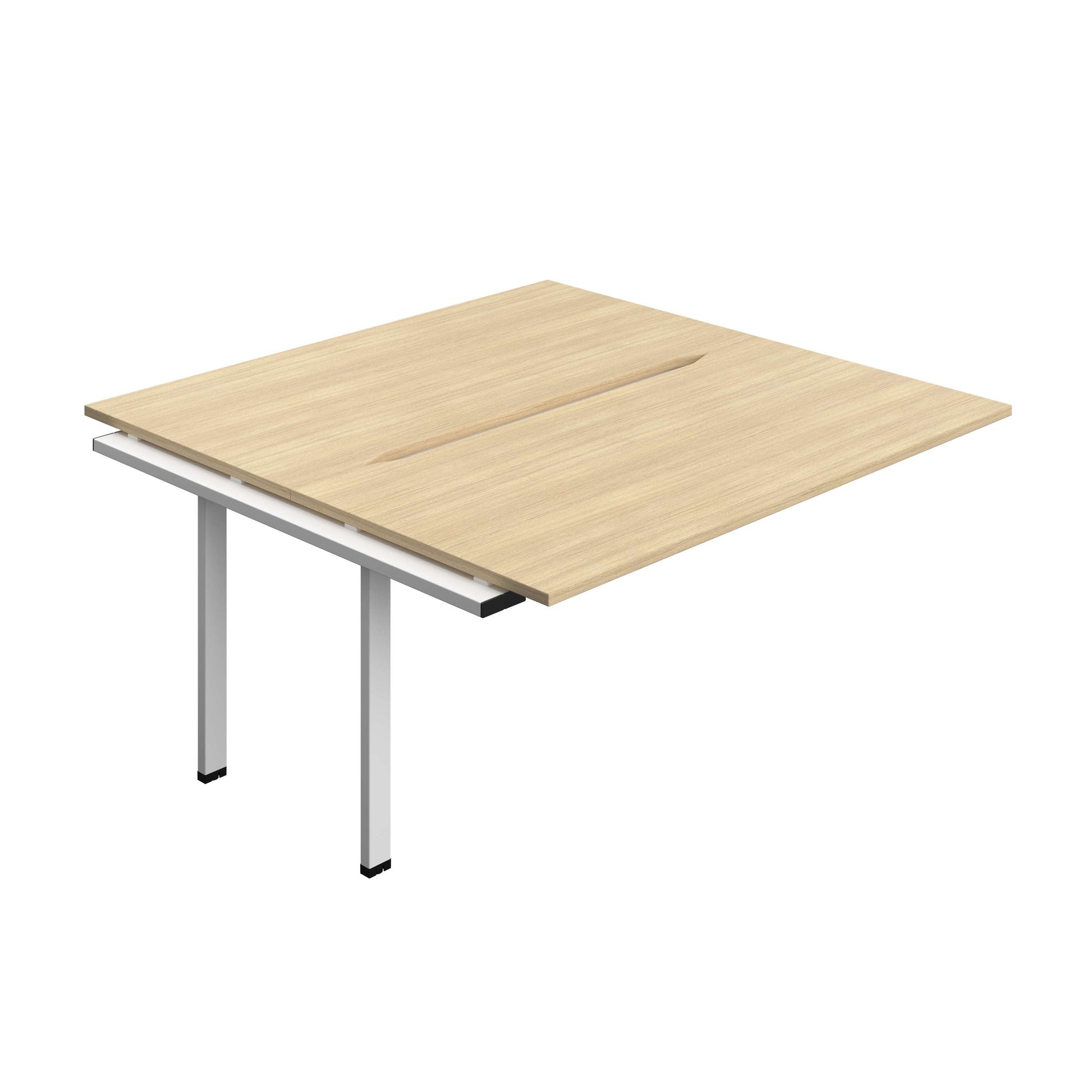 Synergy Bench Extension with Cut Out: 2 Person (FSC) : 1600 | 800 | Nova Oak/White