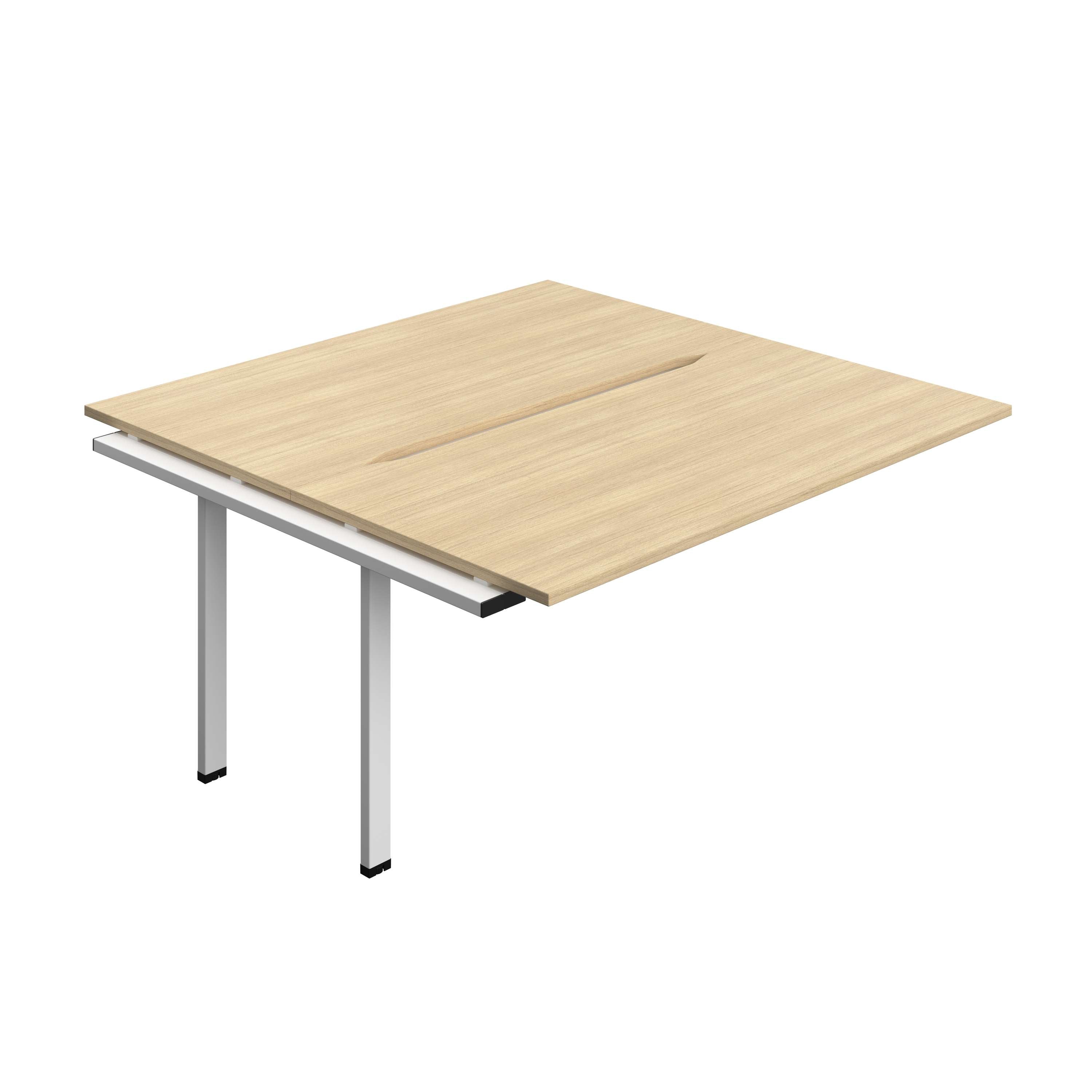 Synergy Bench Extension with Cut Out: 2 Person (FSC) : 1600 | 800 | Nova Oak/White
