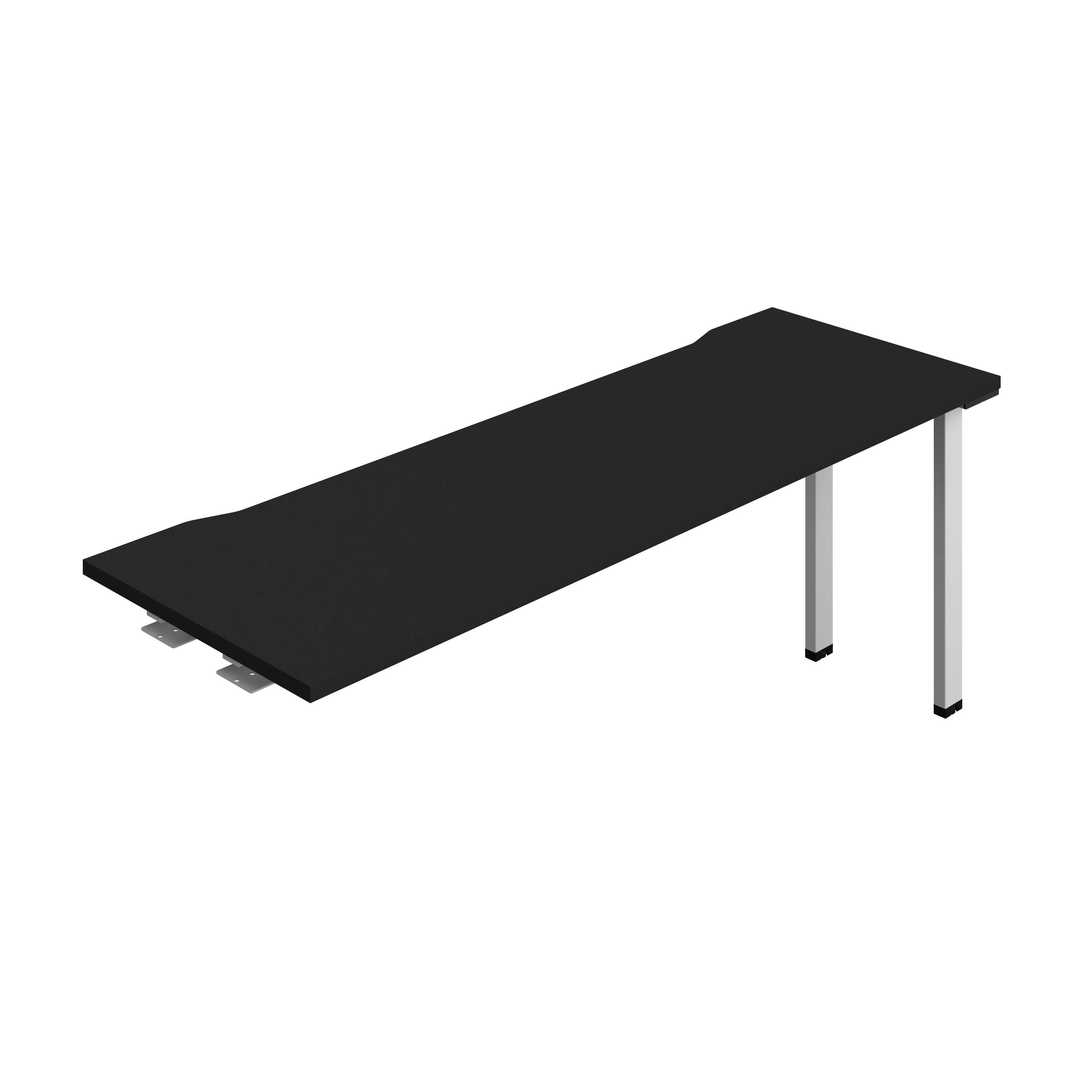 Synergy Bench Extension with Cut Out: 1 Person (FSC) : 1800 | 600 | Black/Silver