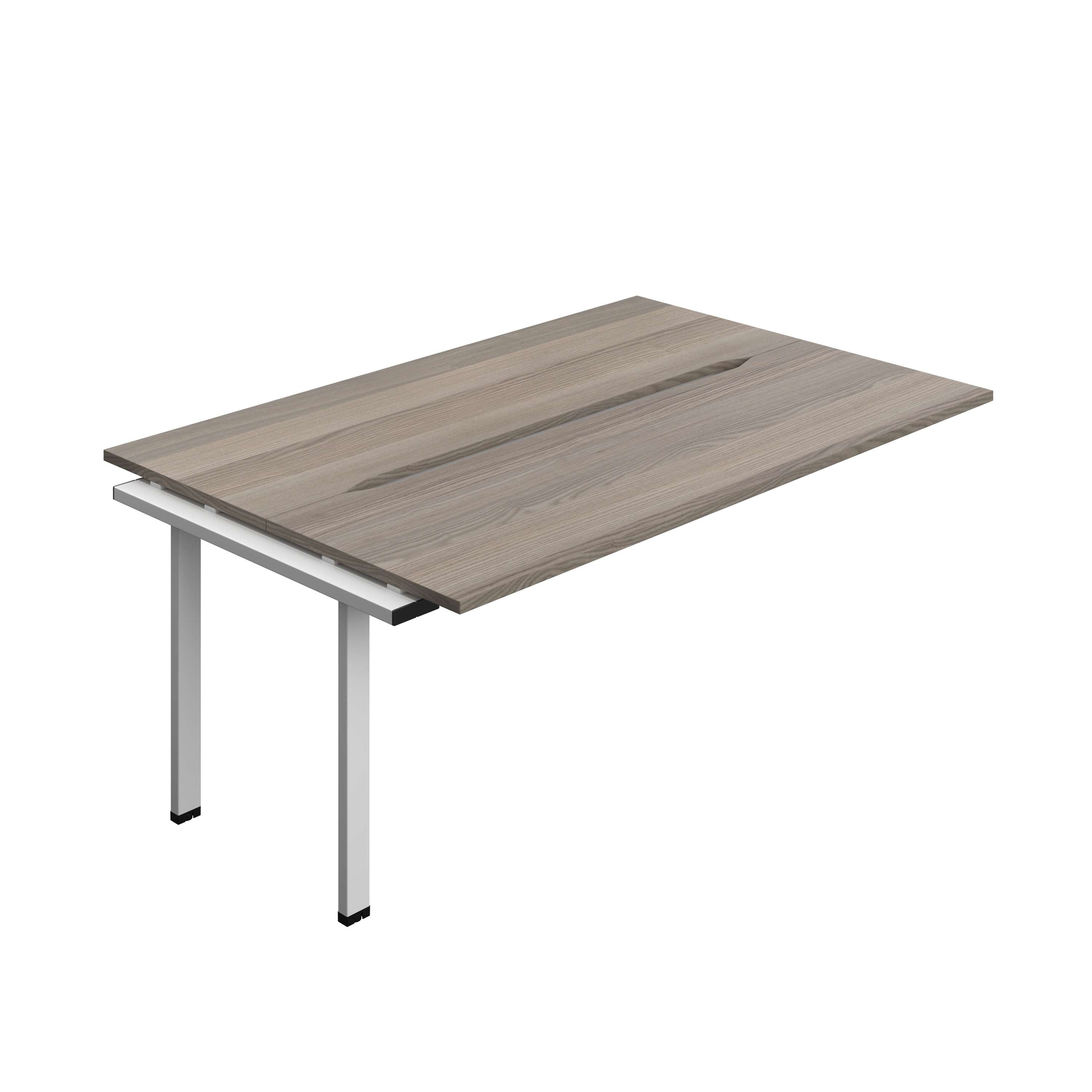 Synergy Bench Extension with Cut Out: 2 Person (FSC) : 1800 | 700 | Grey Oak/Silver