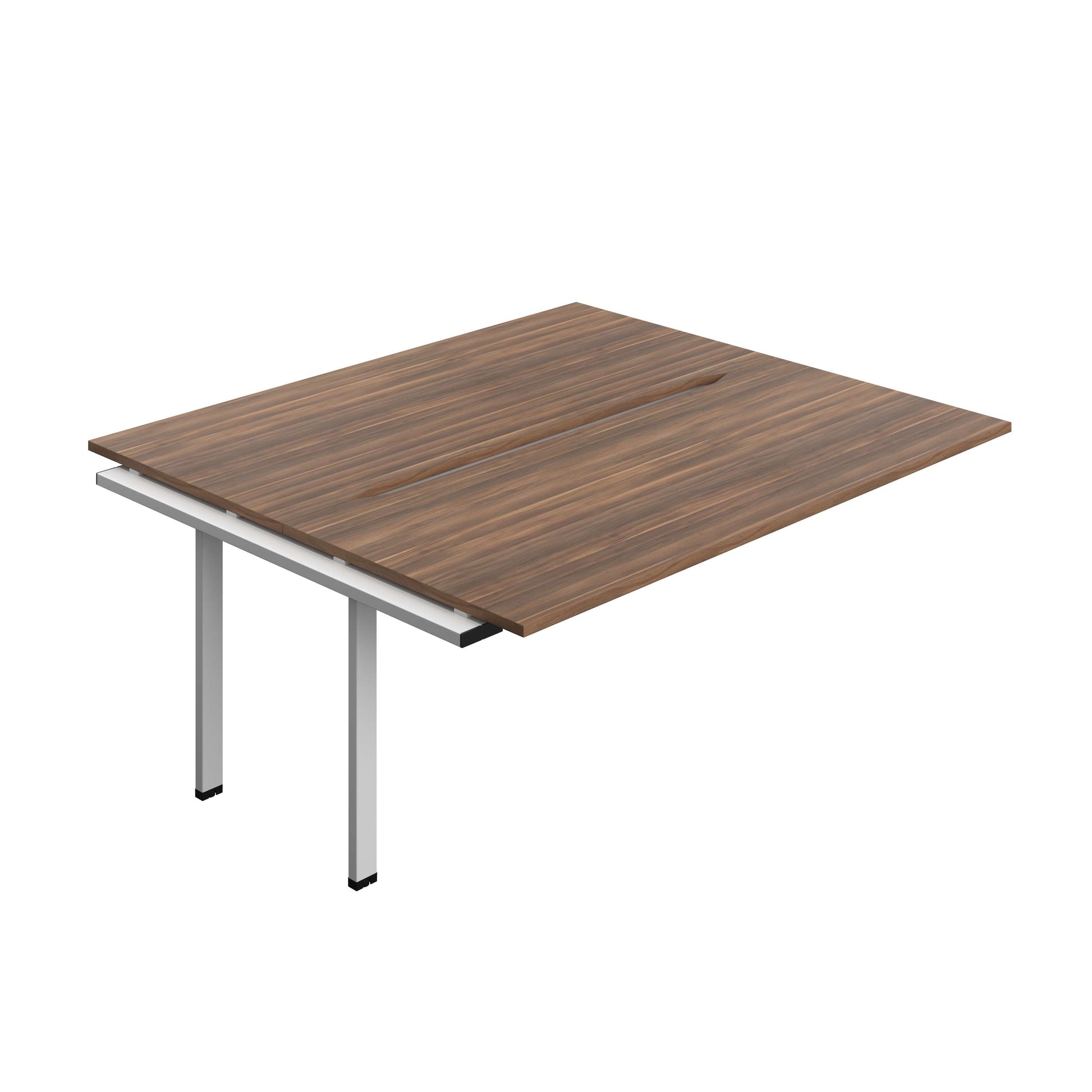 Synergy Bench Extension with Cut Out: 2 Person (FSC) : 1800 | 800 | Dark Walnut/Silver