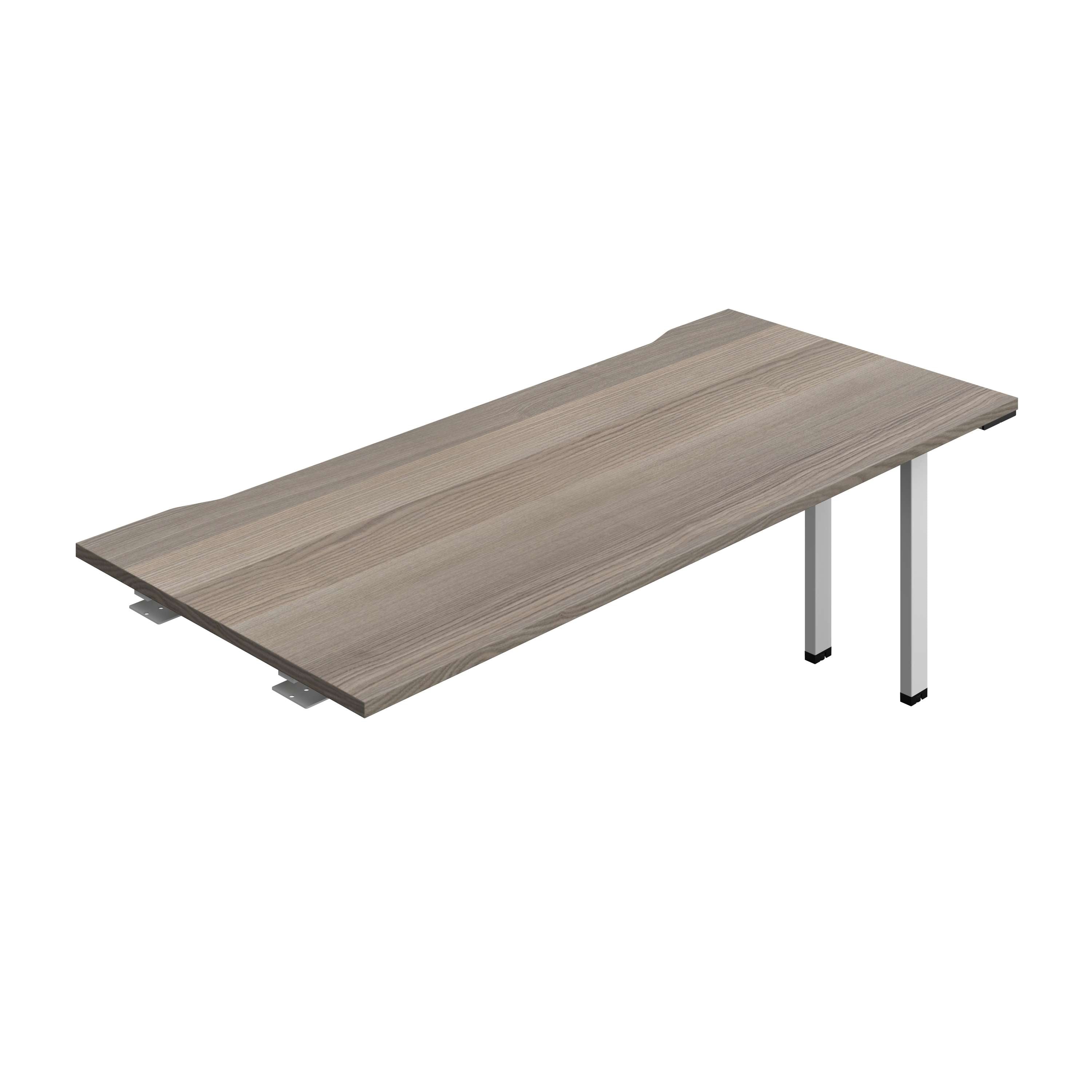 Synergy Bench Extension with Cut Out: 1 Person (FSC) : 1800 | 800 | Grey Oak/Silver