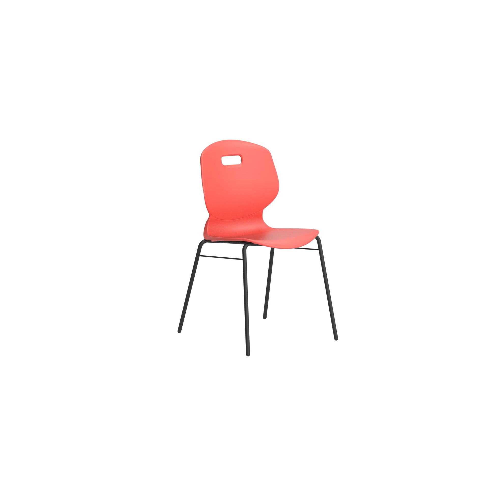 Titan Arc 4 Leg Chair with Brace | Size 6 | Coral