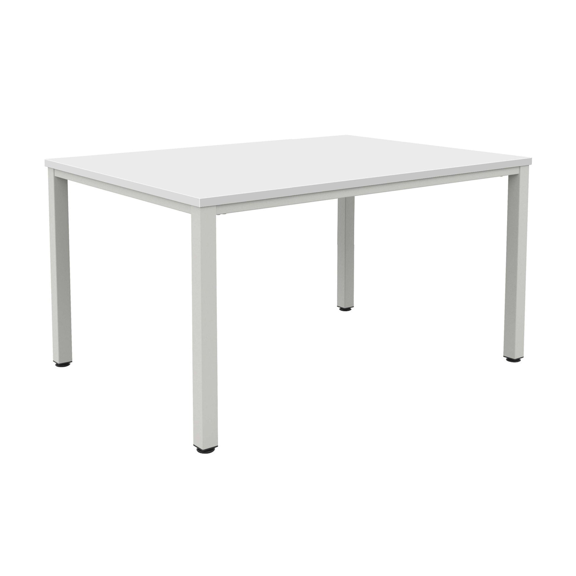 Fraction Infinity Rectangular Meeting Table (FSC) | 1400 X 800 | White/Silver