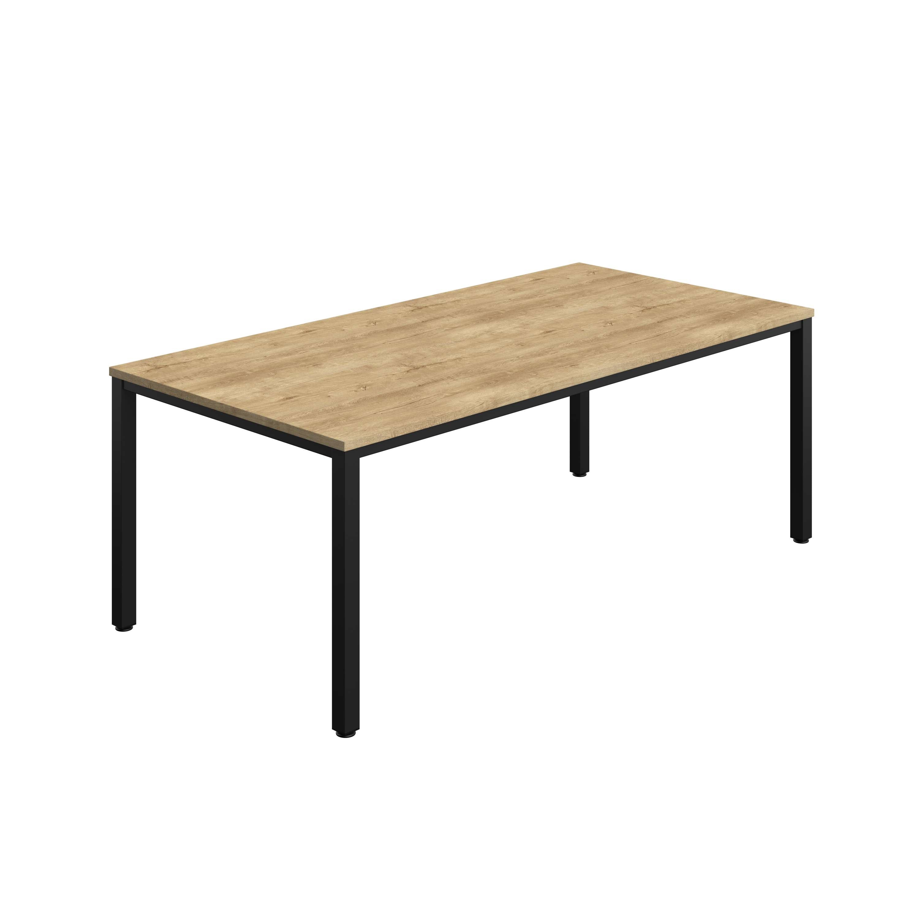 Fraction Infinity Rectangular Meeting Table (FSC) | 2000 X 1000 | Grey/Black