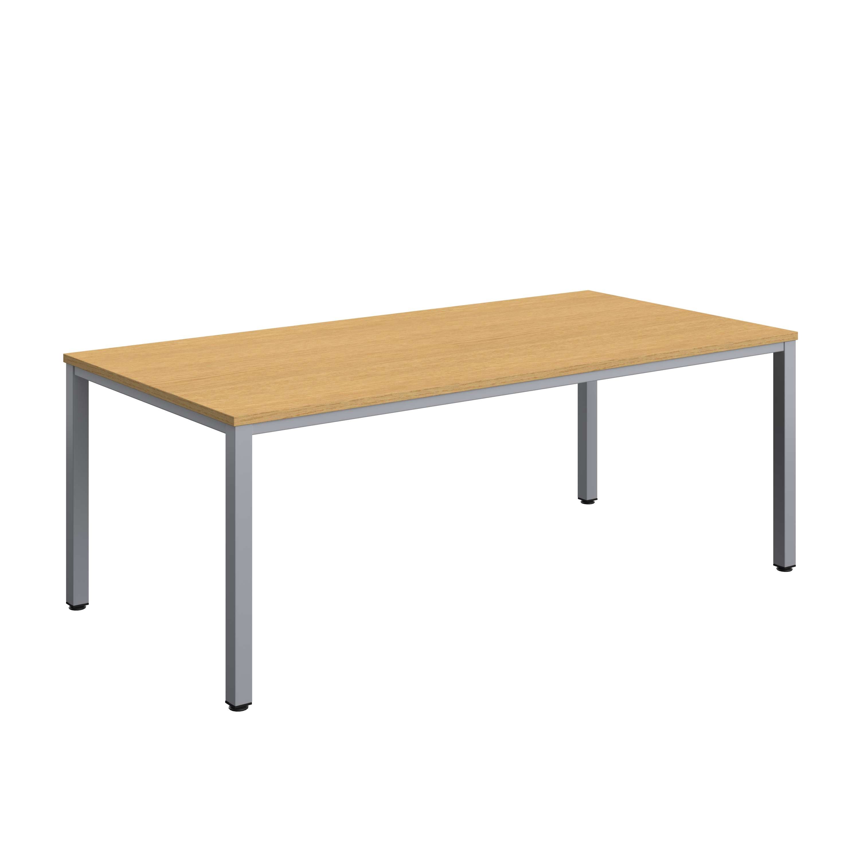 Fraction Infinity Rectangular Meeting Table (FSC) | 2000 X 1000 | Sorano Oak/Silver