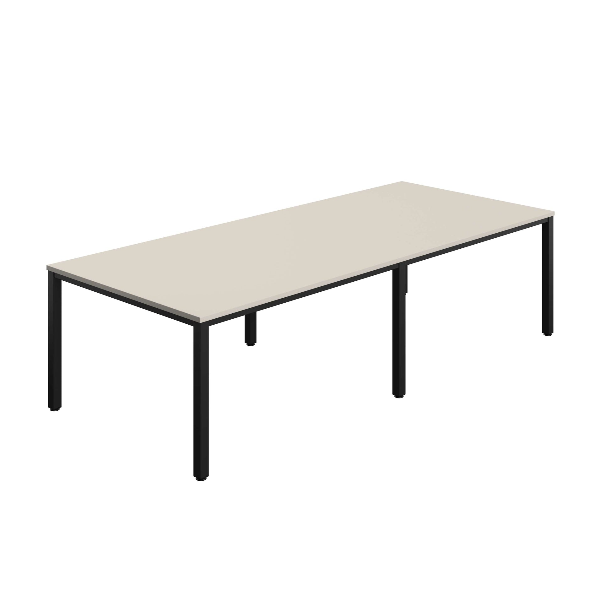 Fraction Infinity Rectangular Meeting Table (FSC) | 2800 X 1200 | Grey/Black