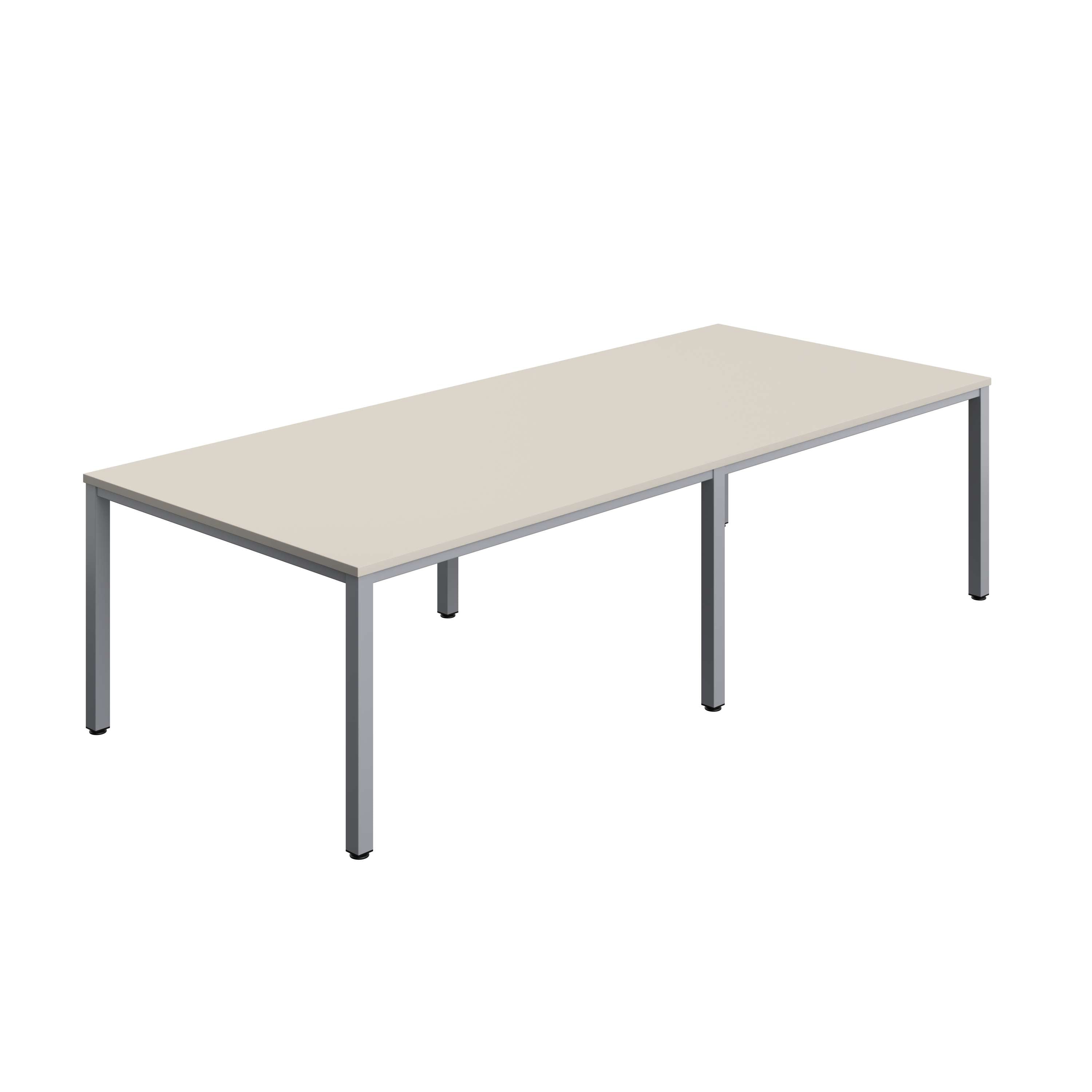 Fraction Infinity Rectangular Meeting Table (FSC) | 2800 X 1200 | Grey/Silver