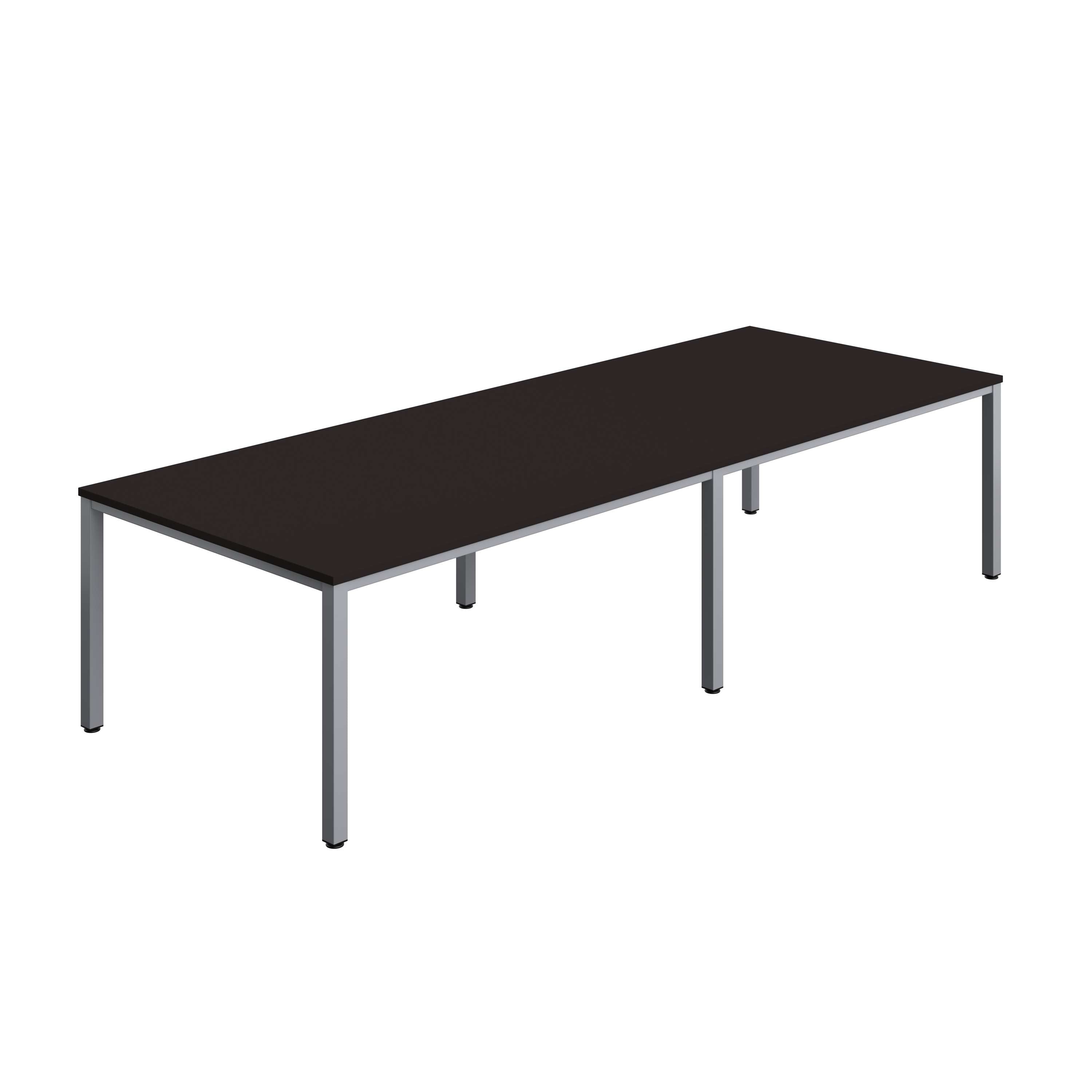 Fraction Infinity Rectangular Meeting Table (FSC) | 3200 X 1200 | Anthracite/Silver