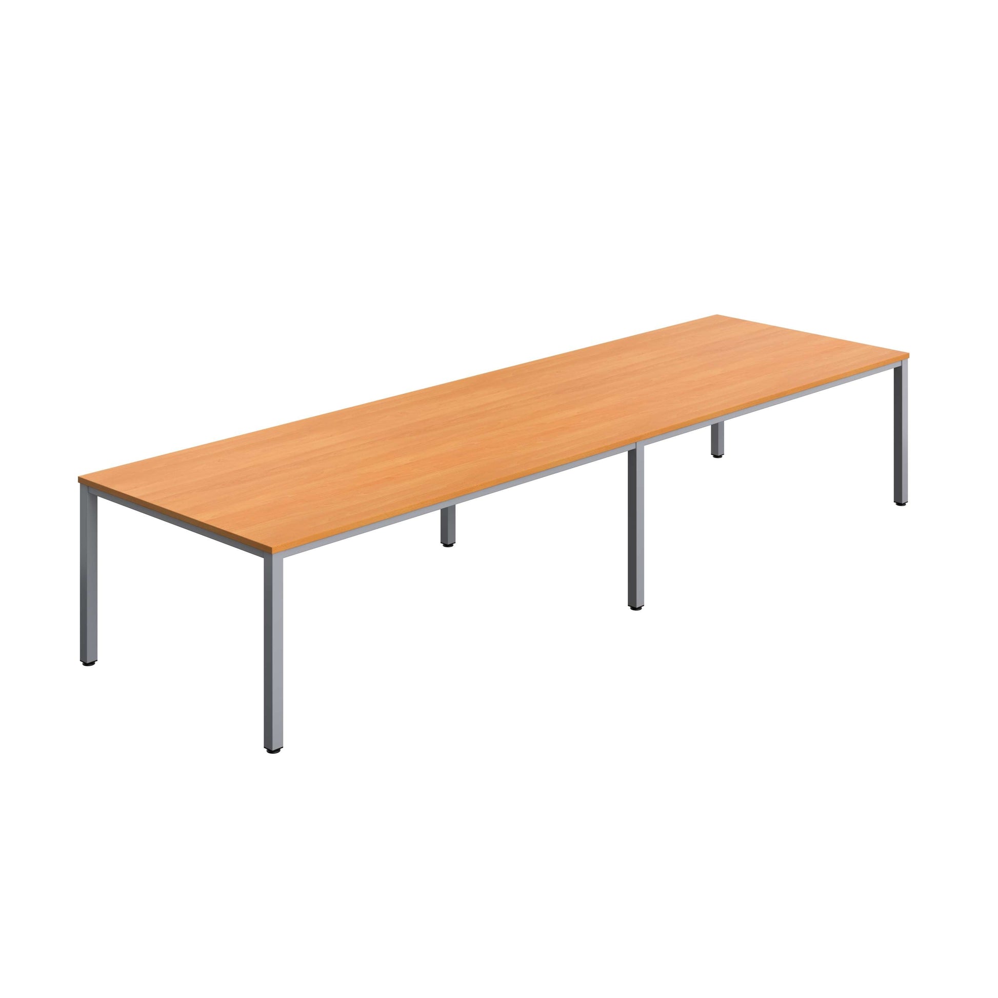 Fraction Infinity Rectangular Meeting Table (FSC) | 4000 X 1200 | Beech/Silver